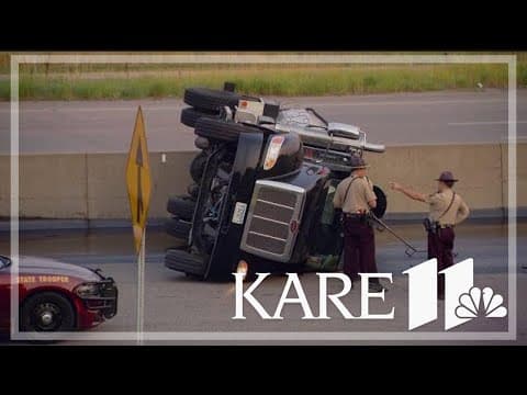 Tanker truck crashes and spills on I-35W near northeast Minneapolis
