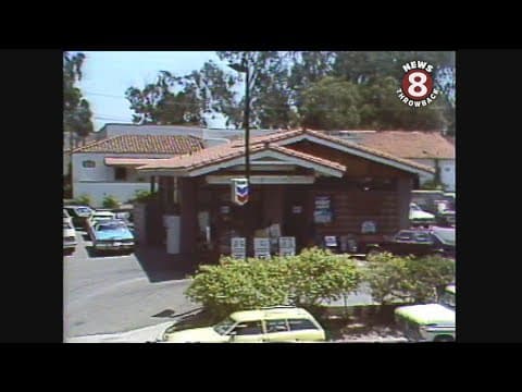 Rancho Santa Fe gas station closing in 1979