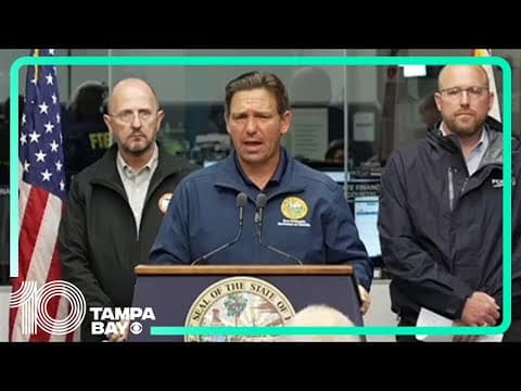 Gov. DeSantis surveys damage from Hurricane Debby in Sarasota