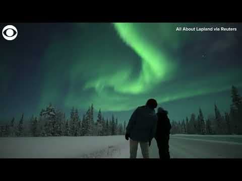 Northern lights illuminate sky in Sweden