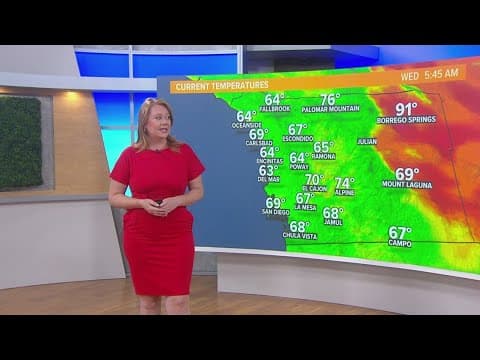 Excessive heat continues inland with higher humidity as the coast remains mild