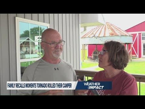 Family shares what happened when tornado rolled their camper several times