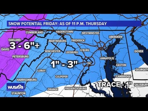 Meteorologists predict 1-3 inches of snow overnight