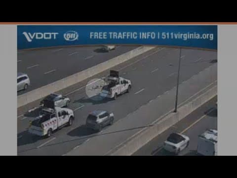 Geese slow traffic on I-395 in Virginia