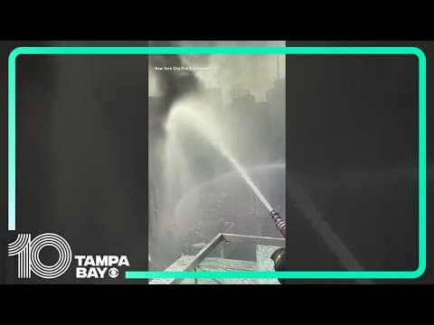 #Crane collapse in #NewYorkCity erupts in flames #shorts