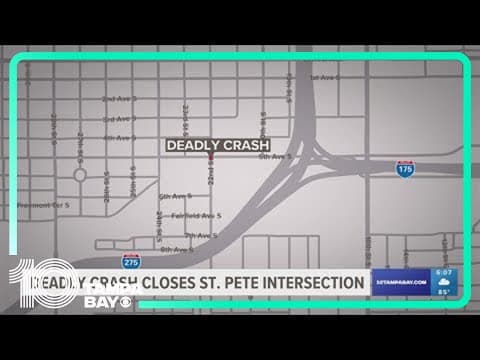Deadly crash in St. Pete kills 2 adults, injures child; road closures in place