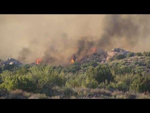 Fire crews battle McCain fire burning in Boulevard, evacuations ordered