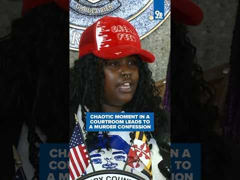 Chaotic moment in a courtroom leads to a murder confession