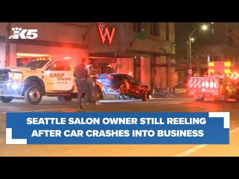 Downtown Seattle hair studio still reeling from car crashing into business