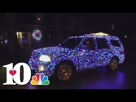 East Tennessee student decks out his grandma's ride with 3,600 holiday lights