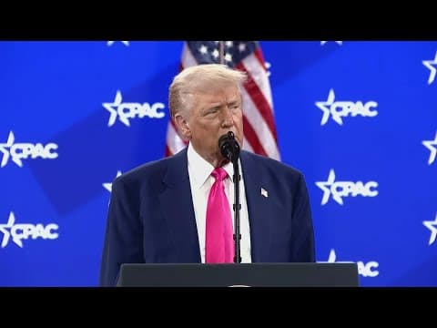 President Trump brags about federal worker purge at National Harbor conference