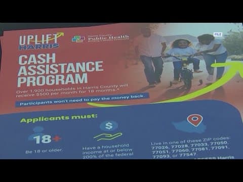 Harris County guaranteed income program for low-income families officially off the table
