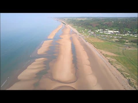 Omaha Beach drone footage