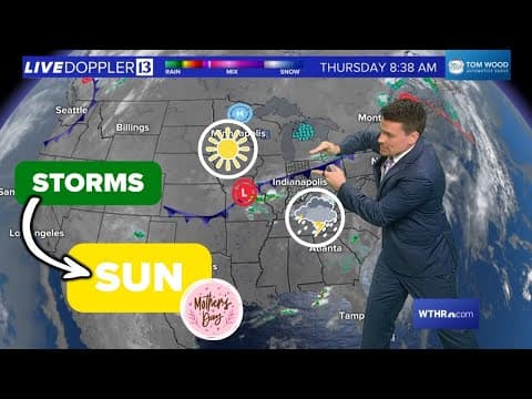 Scattered storms Thursday then lots of sun into Mother's Day Weekend | Indiana forecast