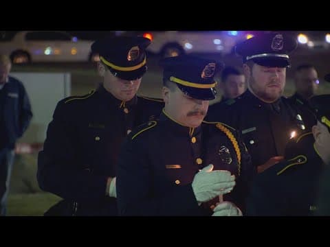 Community remembers fallen Terrell Police Officer Jacob Candanoza with candlelight vigil