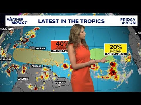Tropics heating up, plus your holiday weekend forecast