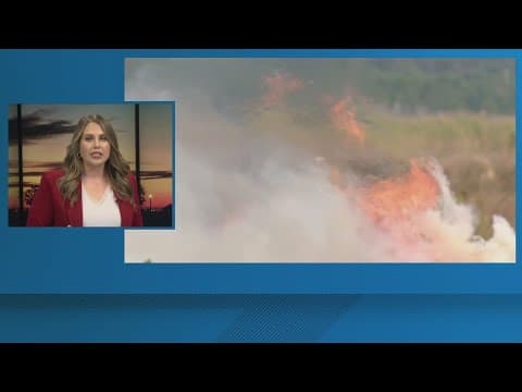 Overnight marsh fire sparks in Slidell