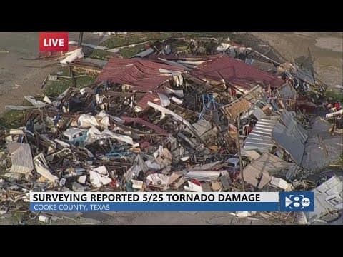 Valley View, Texas storm damage: Travel center destroyed in reported tornados