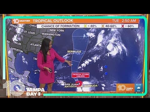 Tracking the Tropics: Tropical Storm Philippe impacts some Caribbean islands | 5 a.m. Tuesday
