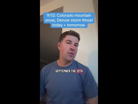 Snow in the mountains, storms in Denver today