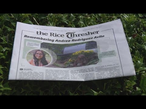 Rice University bands together to honor student killed in apparent murder-suicide