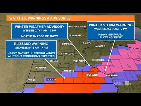 WATCH LIVE: Heavy snow expected in southern MN