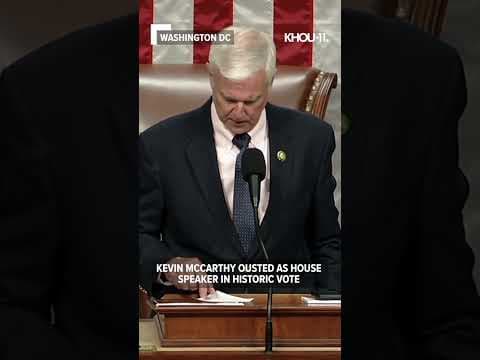 Announcement of Kevin McCarthy ousted as House speaker following historic vote #shorts