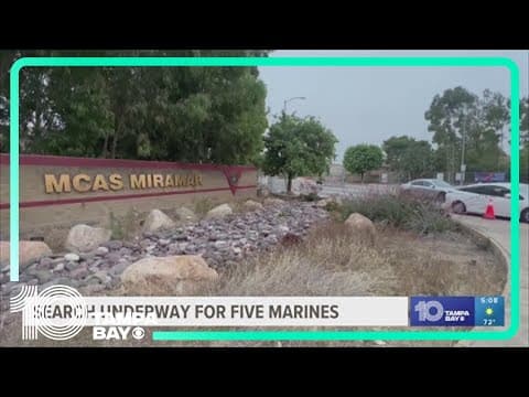 Search continue for 5 missing marines after helicopter found in California