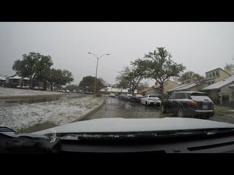 Driving around North Texas as rain, snow come down