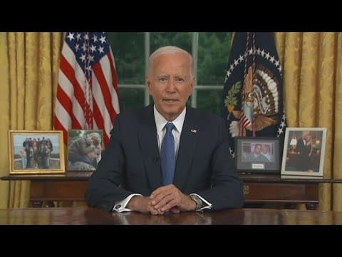 FULL ADDRESS: President Biden speaks from the Oval Office after dropping out of the 2024 presidentia