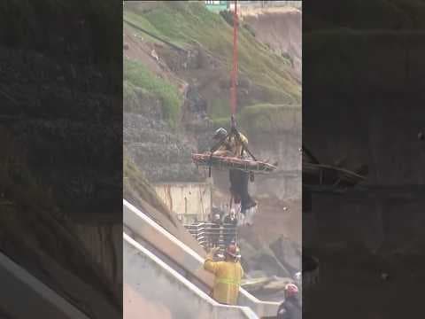 Man rescued from small hole after being stuck for days near San Diego beach #news #rescue