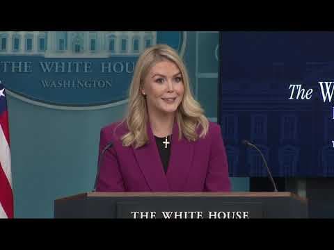 Press secretary addresses Trump’s pause on federal funding, firings and drones in first briefing