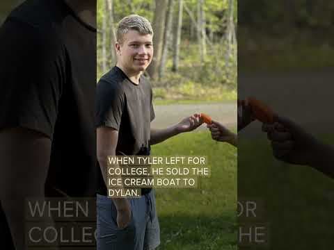 Hear ice cream truck music at this WI lake and kids come running.