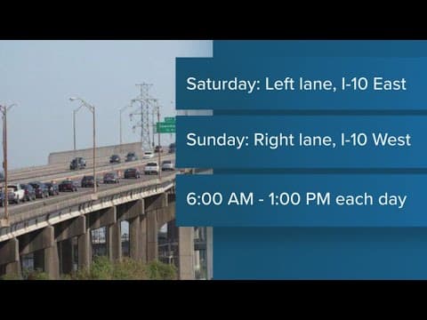 Lane closures for construction on high rise
