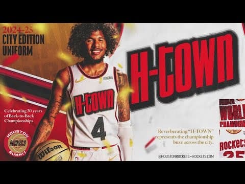 Rockets celebrate 30 years of 'back-to-back greatness' with debut of City Edition uniforms, court