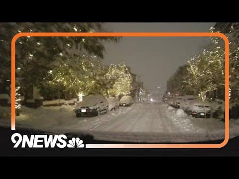 Snow piling up on Colorado roads Friday night