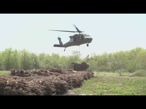 Christmas trees to the rescue: Helicopters drop Christmas trees to restore Louisiana wetlands