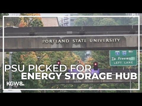 Portland State University gets federal aid to build clean energy storage facilities