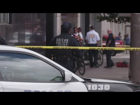 3 people, including teenager, were shot in downtown Dallas, suspect isstill at large