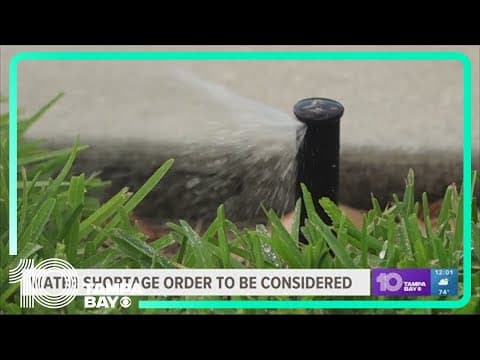 Water shortage order to be considered