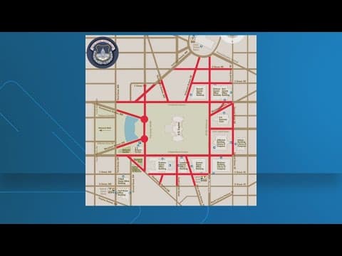 Trump's Congress address prompts road closures around the Capitol