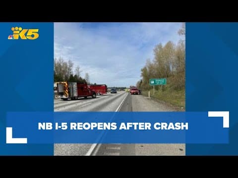NB I-5 reopens after rollover crash near Arlington