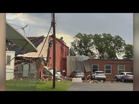 A TV station in Texas was damaged by severe storms over the weekend