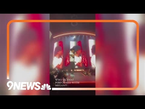 Fan raps with Megan Thee Stallion at Ball Arena concert