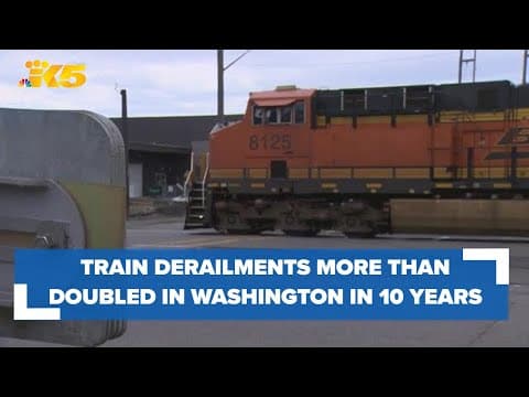 Train derailments in Washington have more than doubled in the last ten years