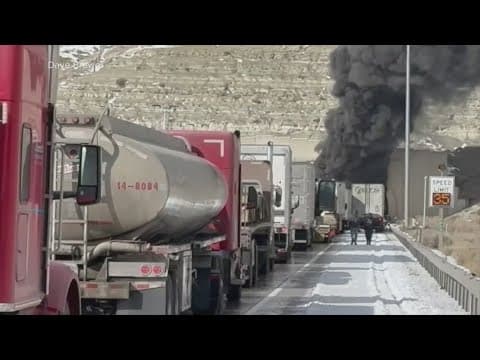 Third victim found inside wreckage of fiery crash in Wyoming highway tunnel