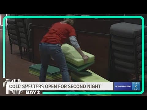 Cold weather shelters open for second night in a row across Tampa Bay