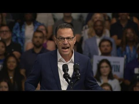 VIDEO: Josh Shapiro gives support of Kamala Harris and Tim Walz at rally
