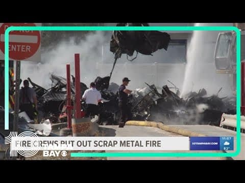 Firefighters battle scrap metal blaze at recycling center in Seffner