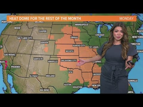 South and Midwest will experience a heat dome through June